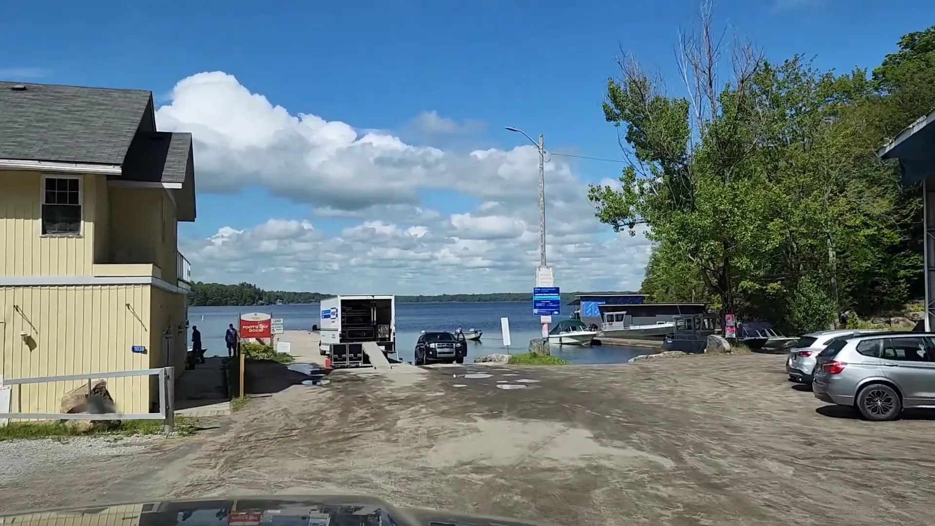 Driving into the foots bay marina on a nice summer day