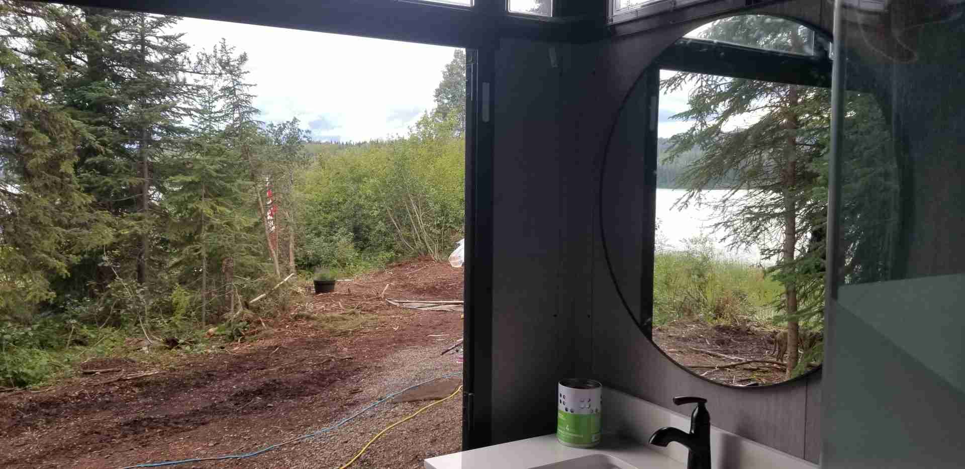 Luxury Bathroom 3 Birdbath 3 - my wild holm - off grid wilderness living on a private island