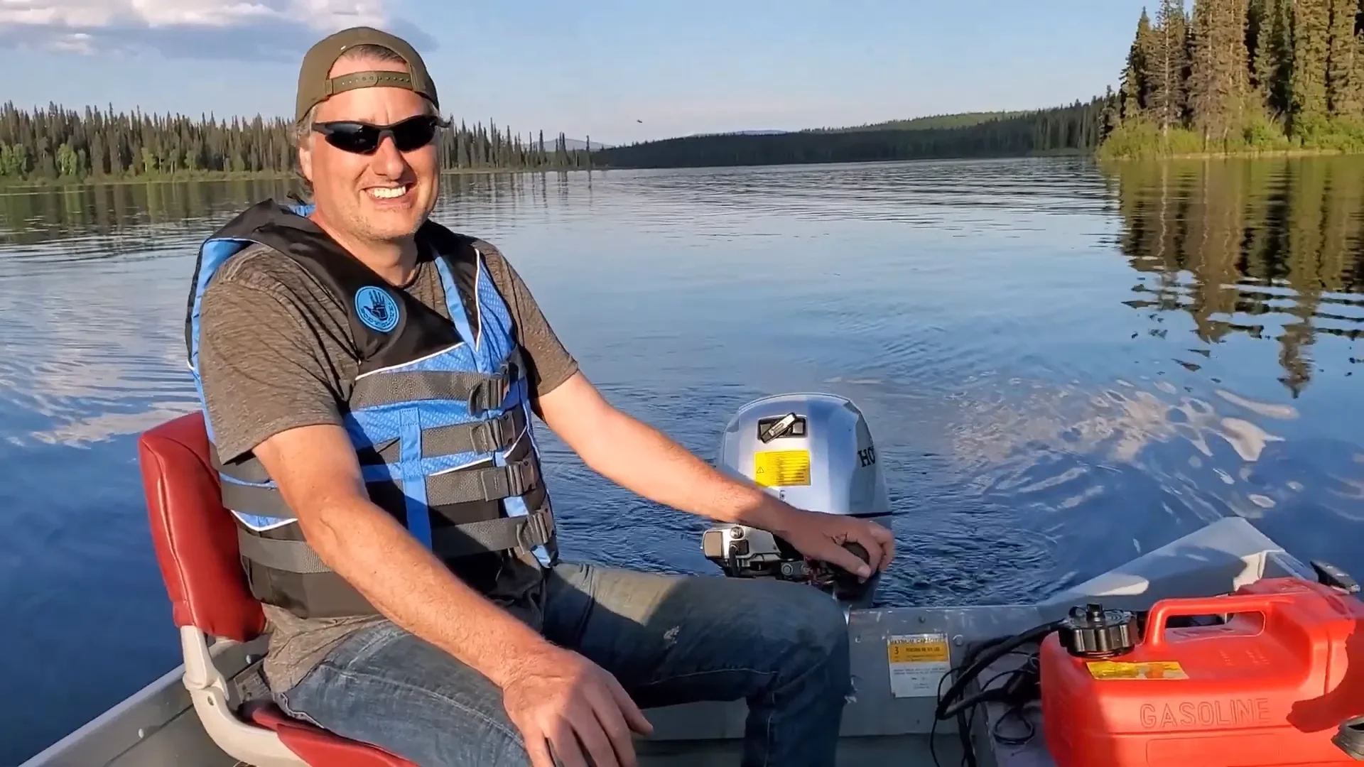 Ryan loses his fishing reel.