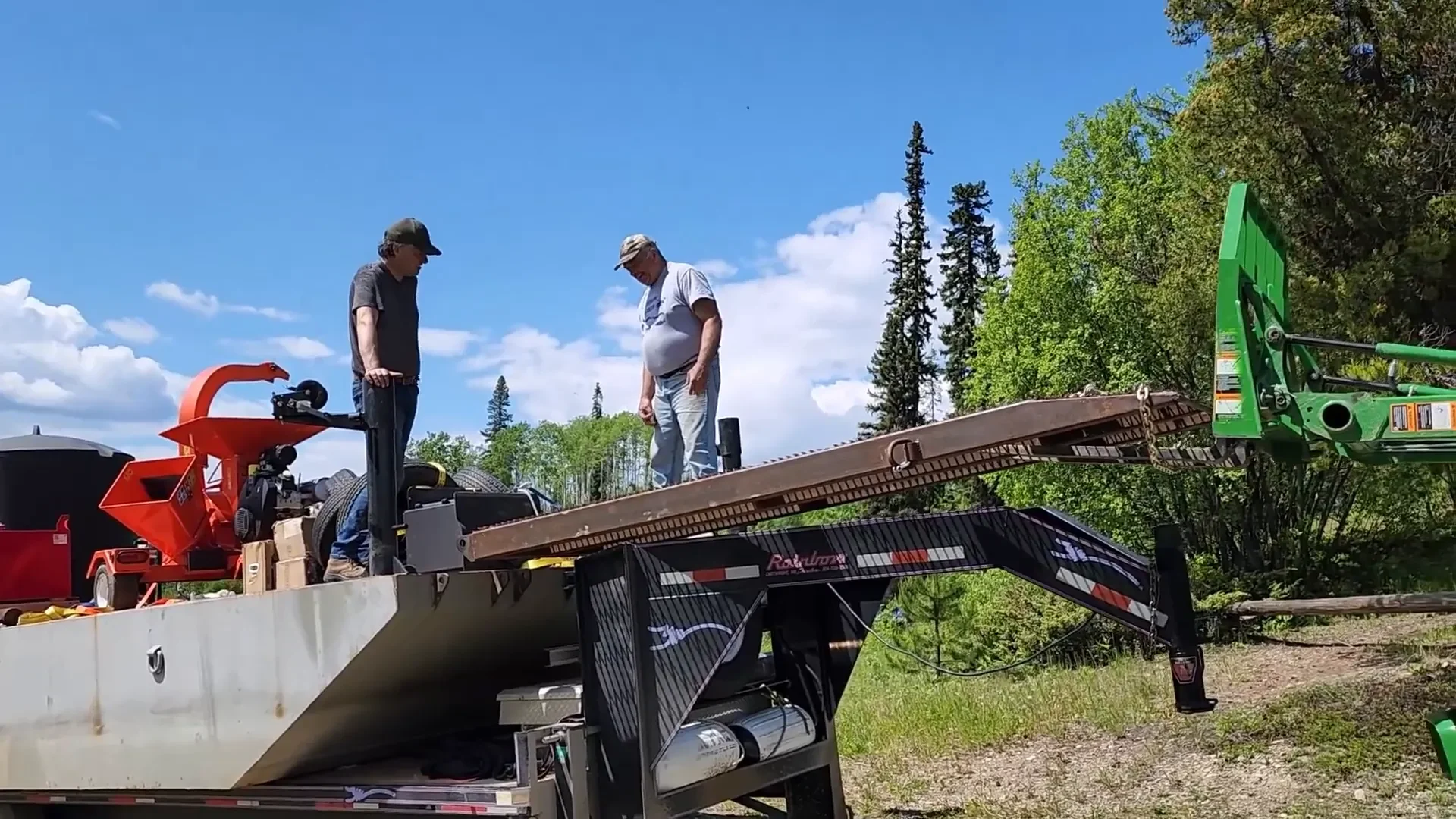 Preparing to paint the barge
