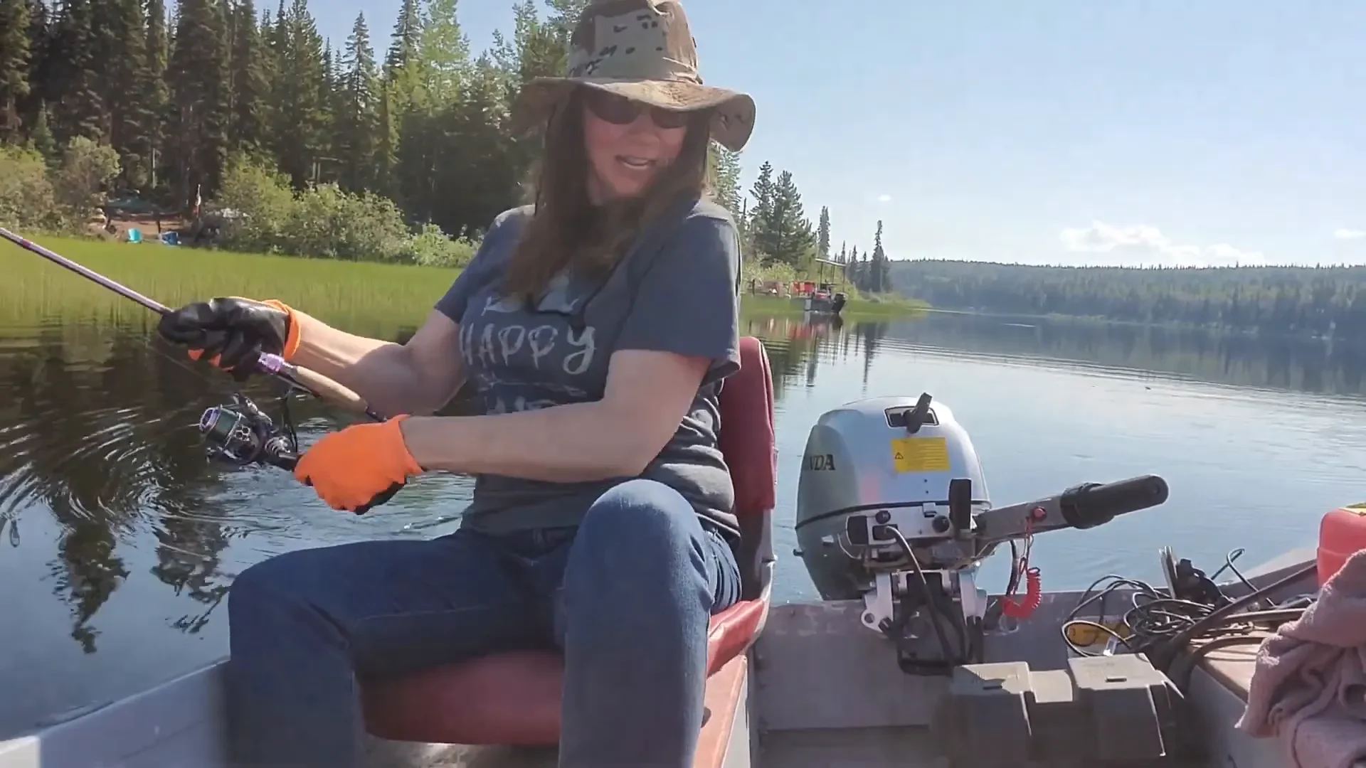 Husband builds wife goes fishing - melodi reeling in another fish
