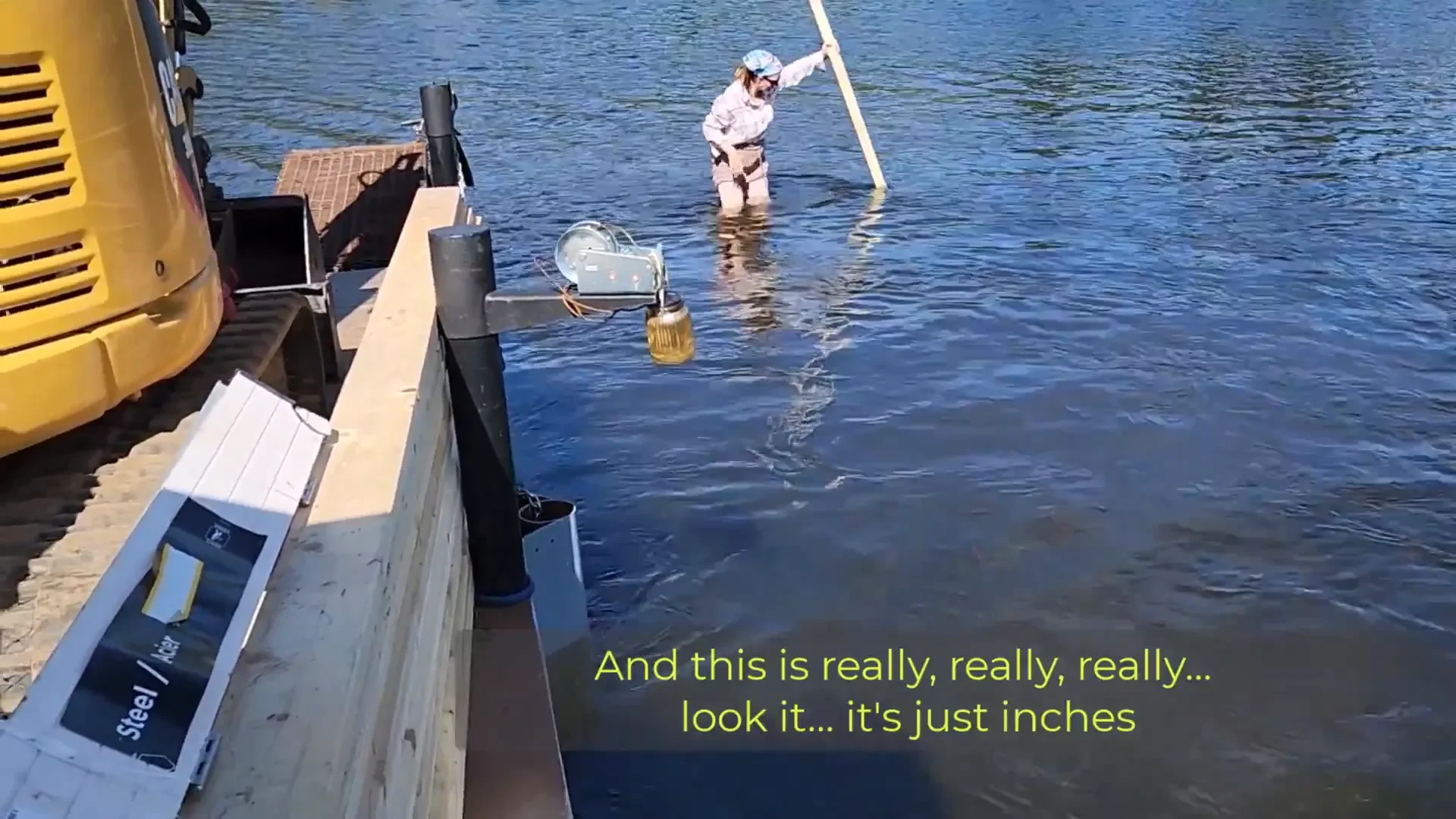 Shallow Water Stops our Barge during Passage | S1 Ep27 4 Shallow water stops barge passage - looking for safe passage through shallow water