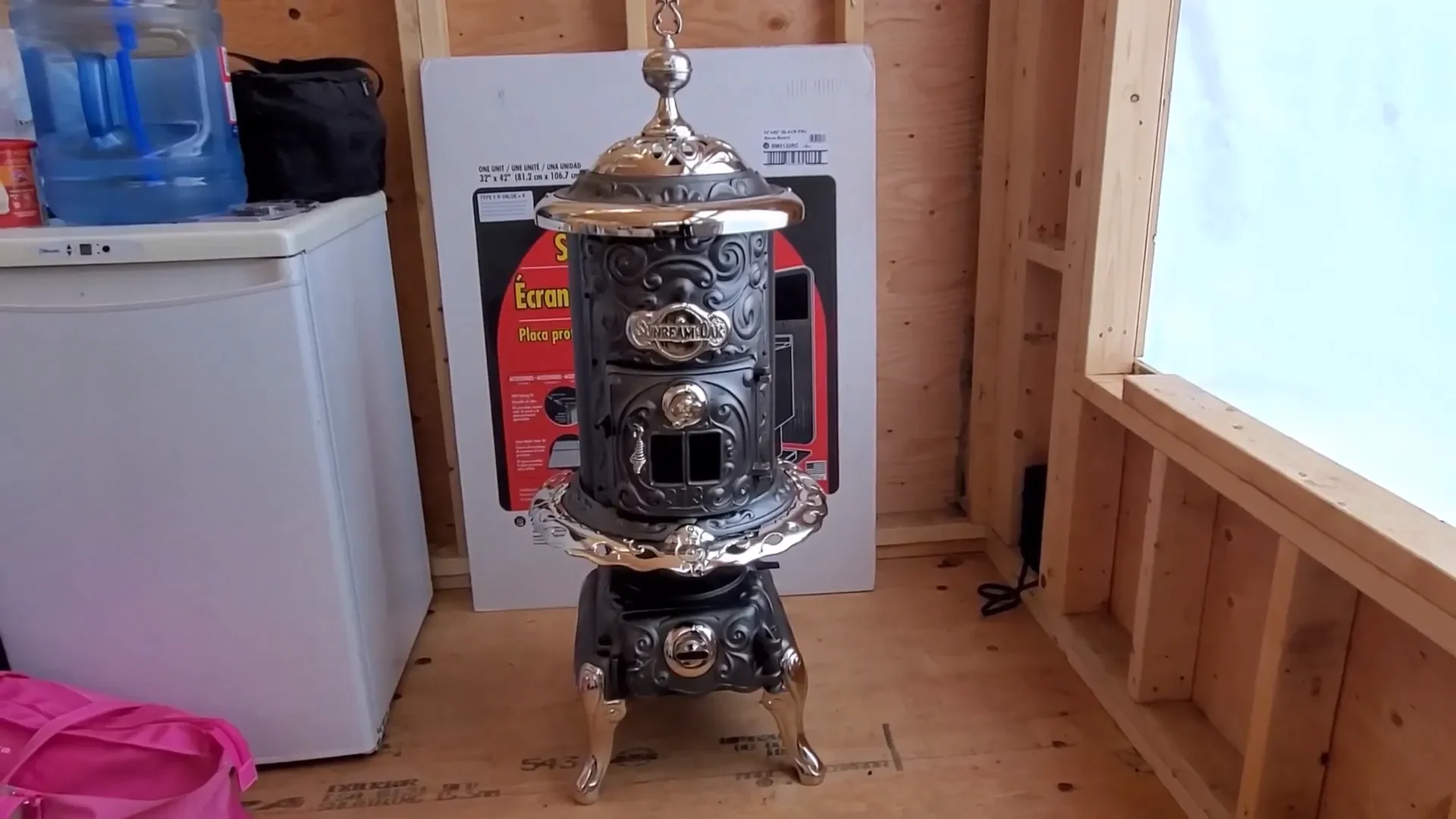 Incinerator toilet - installing our refurbished antique wood stove