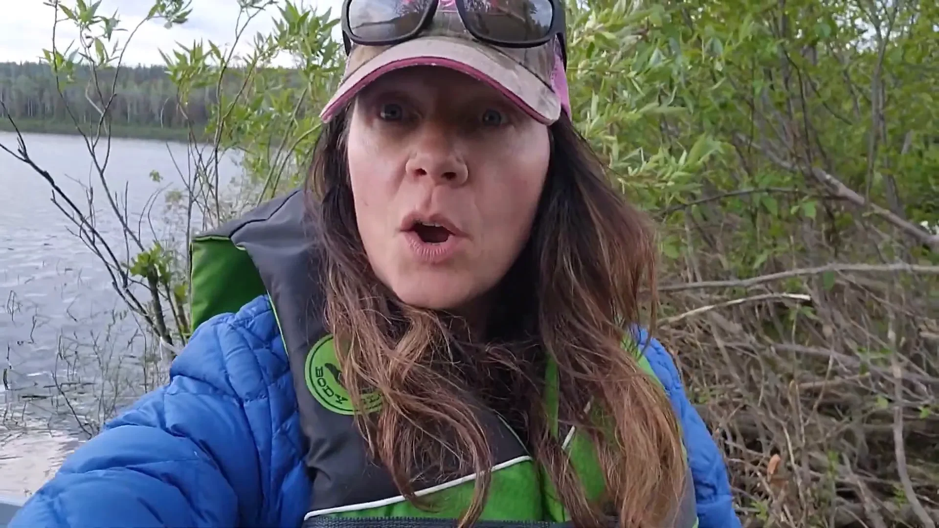 Sleeping in outhouse - fishing on the lake