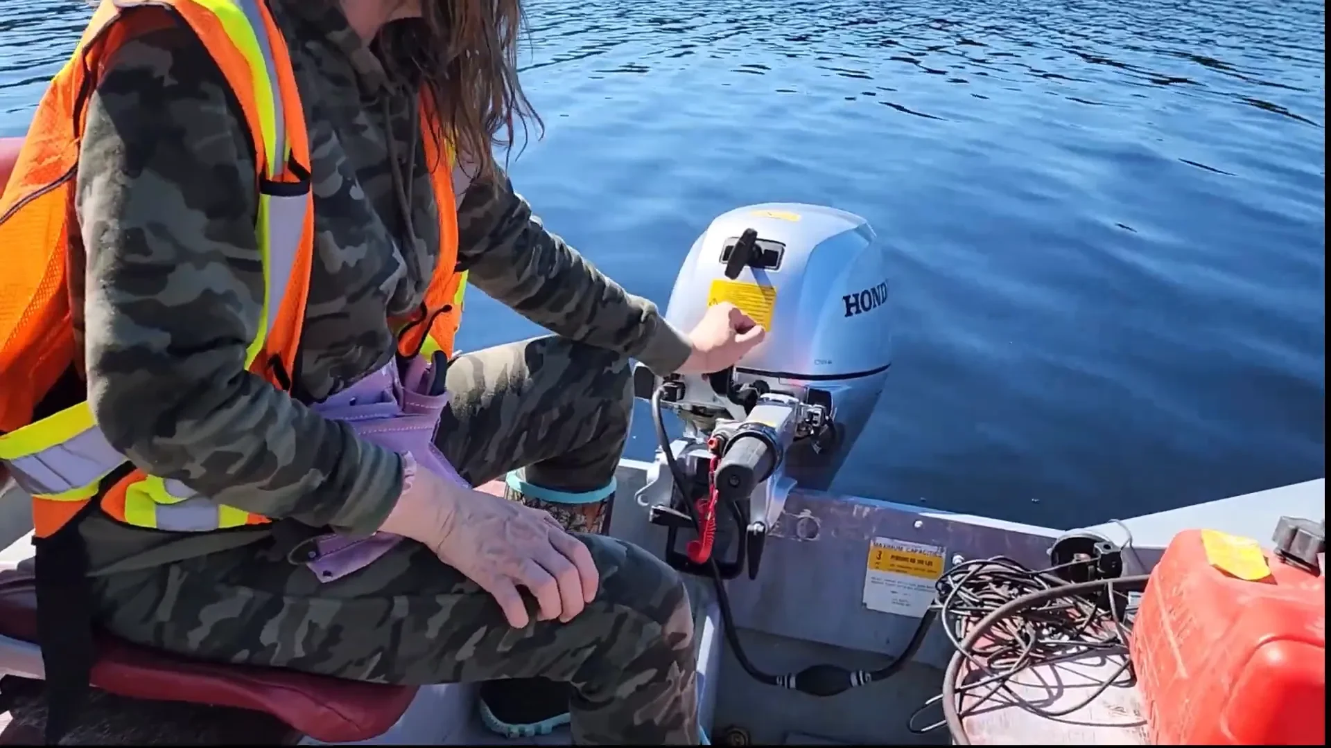 Dream Come True! We Build a Tiny Cabin Off Grid | S1 E19 4 Build a tiny cabin off grid - melodi piloting the boat