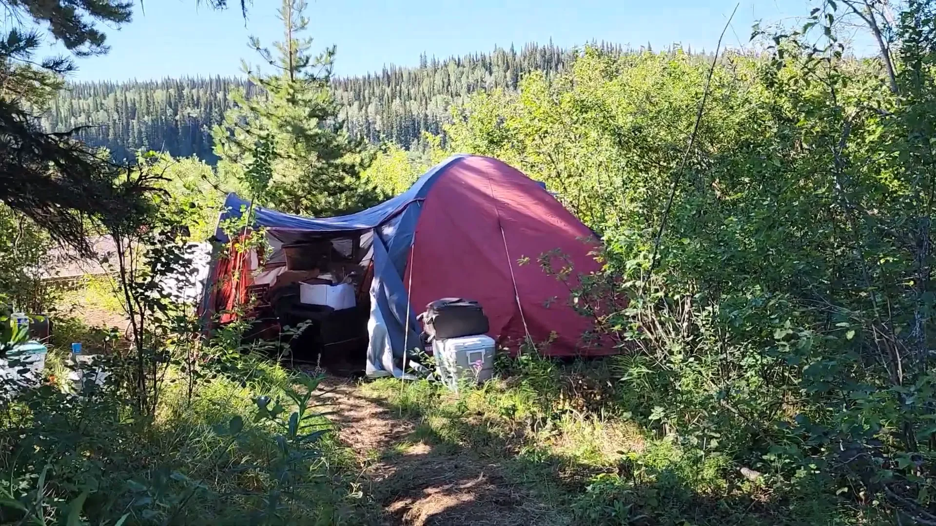 Excavator deep water crossing wild ride s1 ep18 5 - my wild holm - off grid wilderness living on a private island