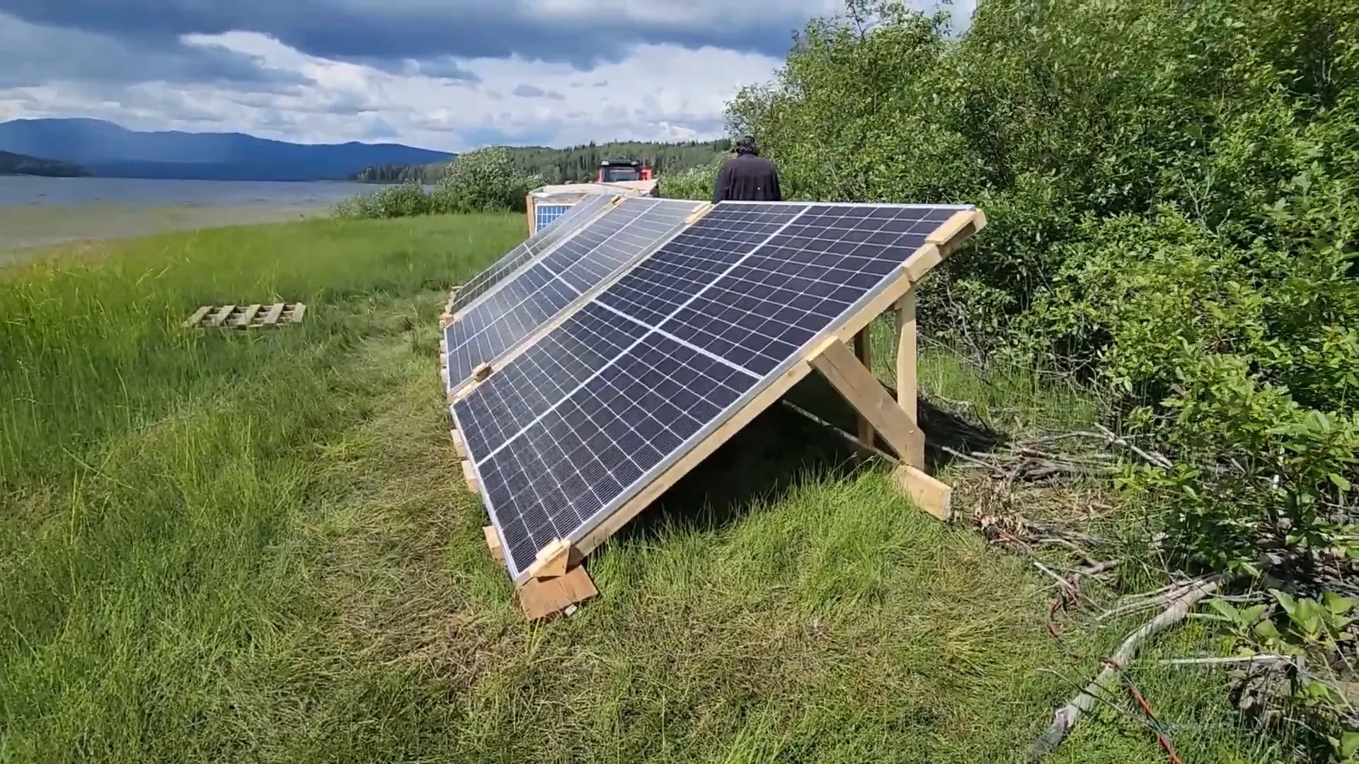 Wiring the solar panels