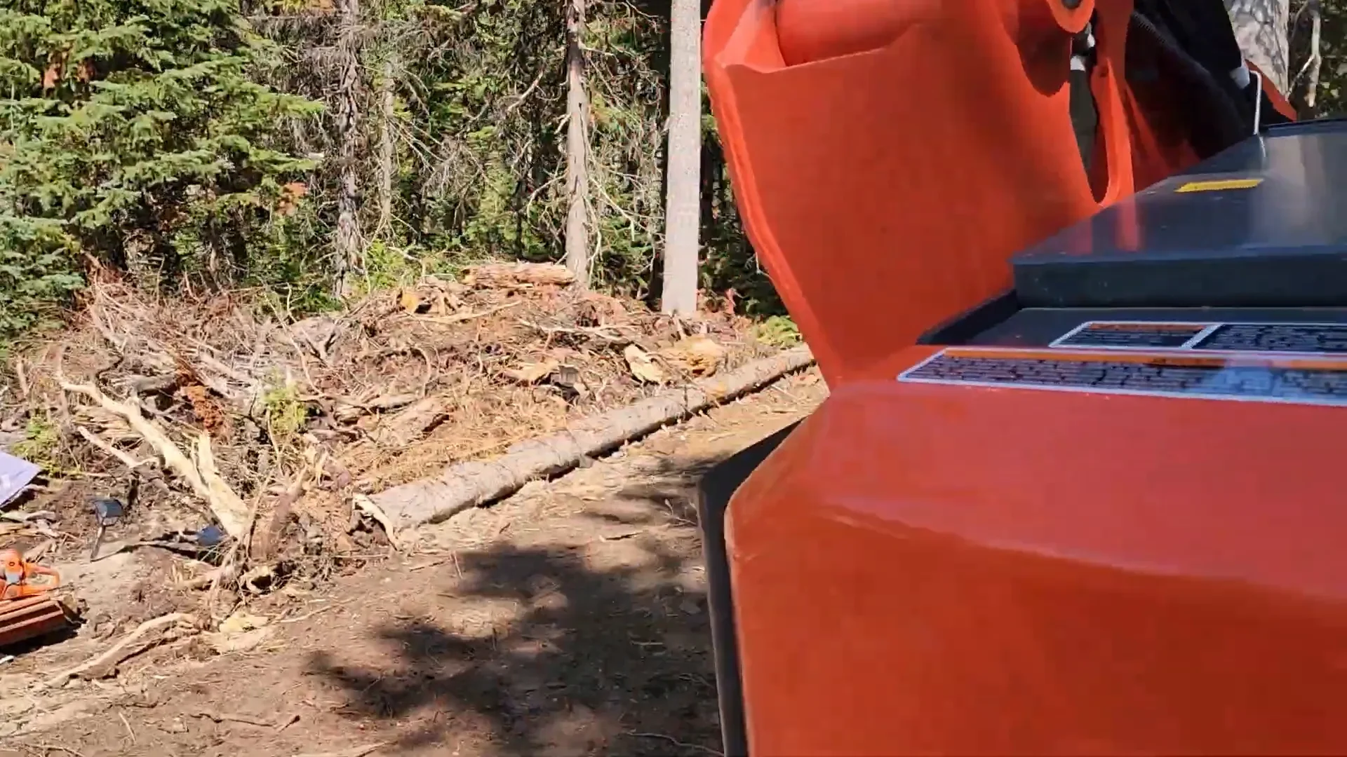 Tree felling the hard way - plan b for felling the tree