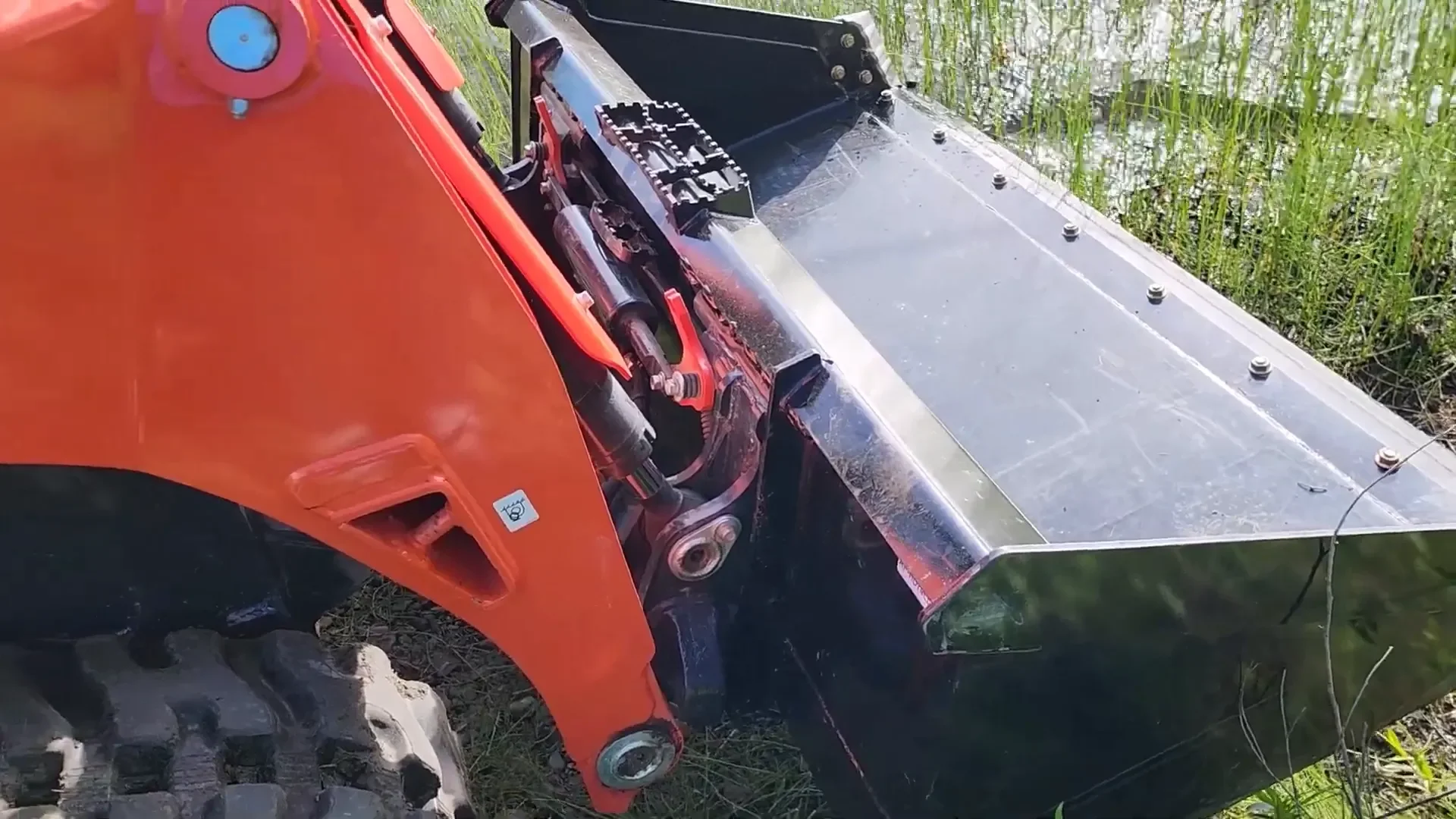 Off grid island - using the kubota for heavy lifting