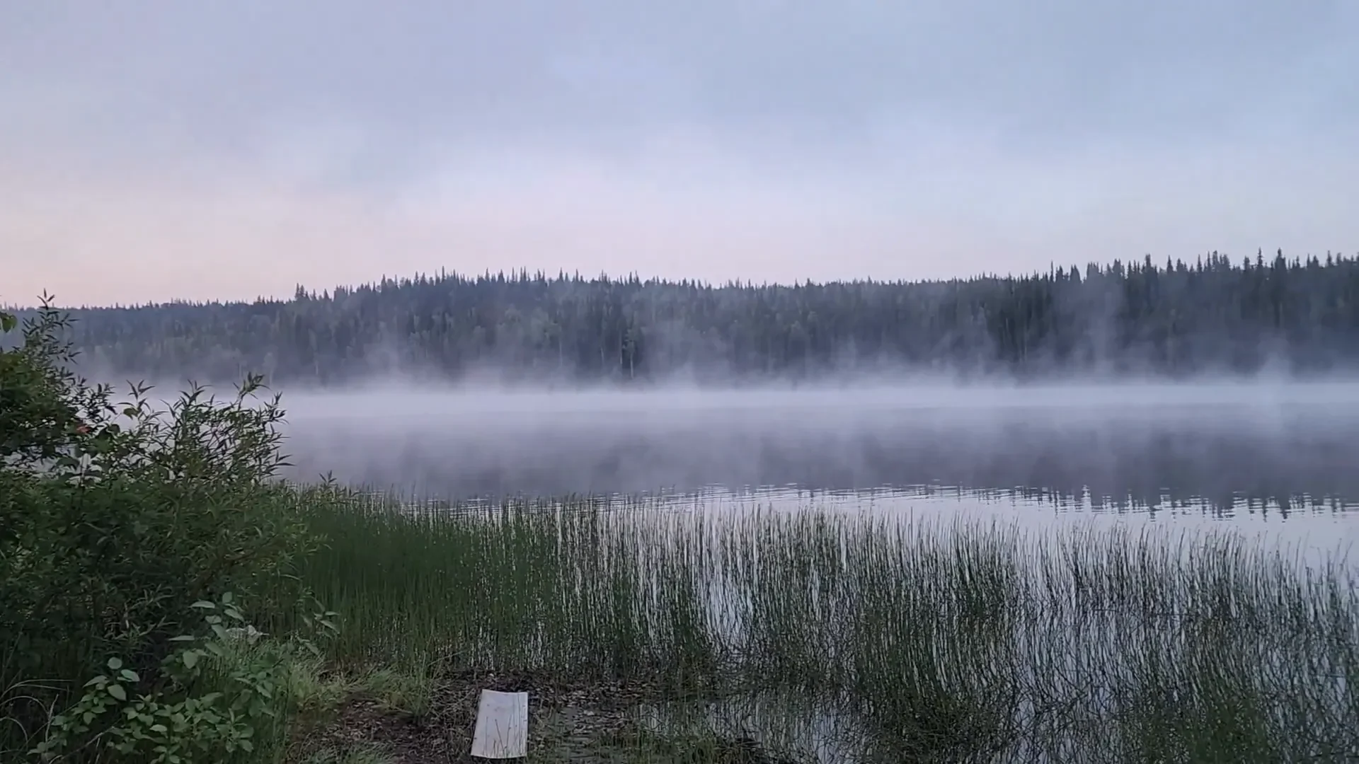 Off Grid Island Life: Fishing… in Pajamas? - S2 Ep31 2 Misty morning view