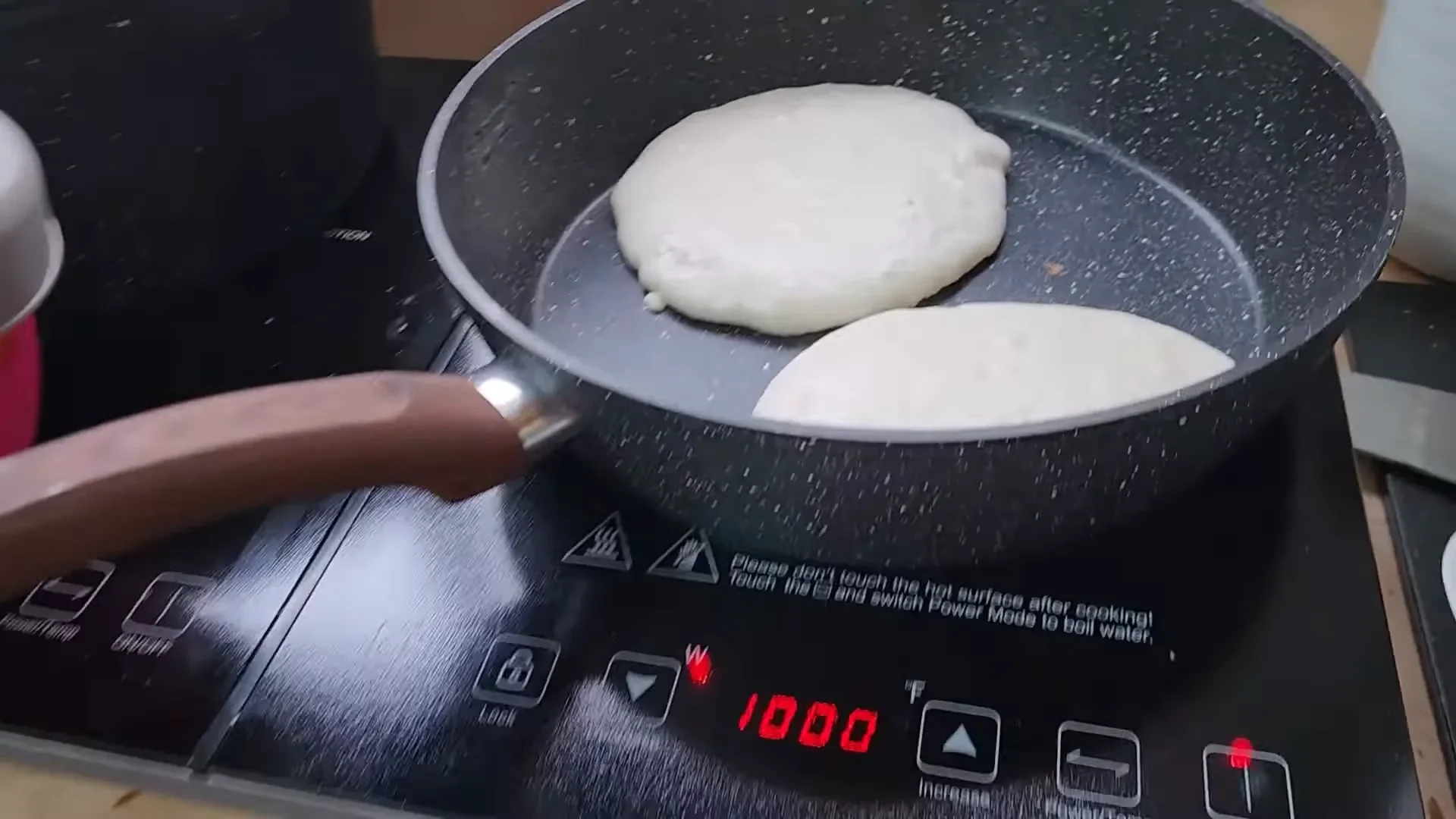 Making pancakes in the cabin