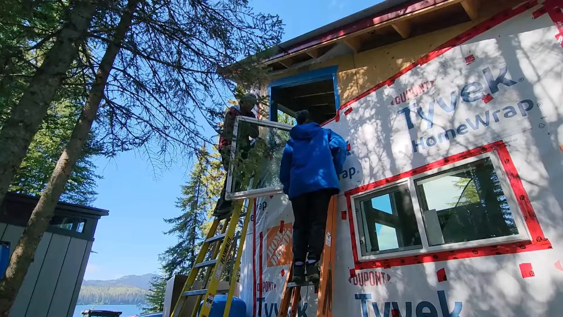 Lifting the window into place