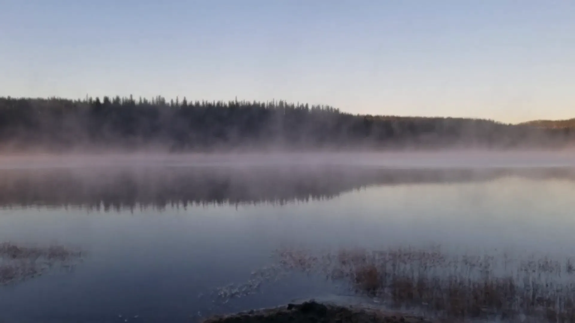Beautiful autumn landscape at our off grid island homestead
