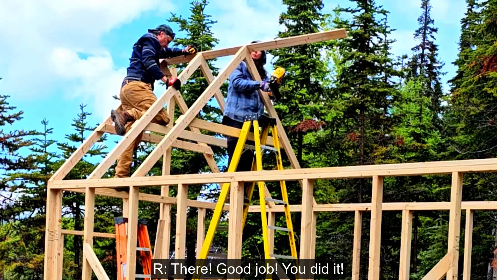 Grow our own food - initial strapping keeps things in place