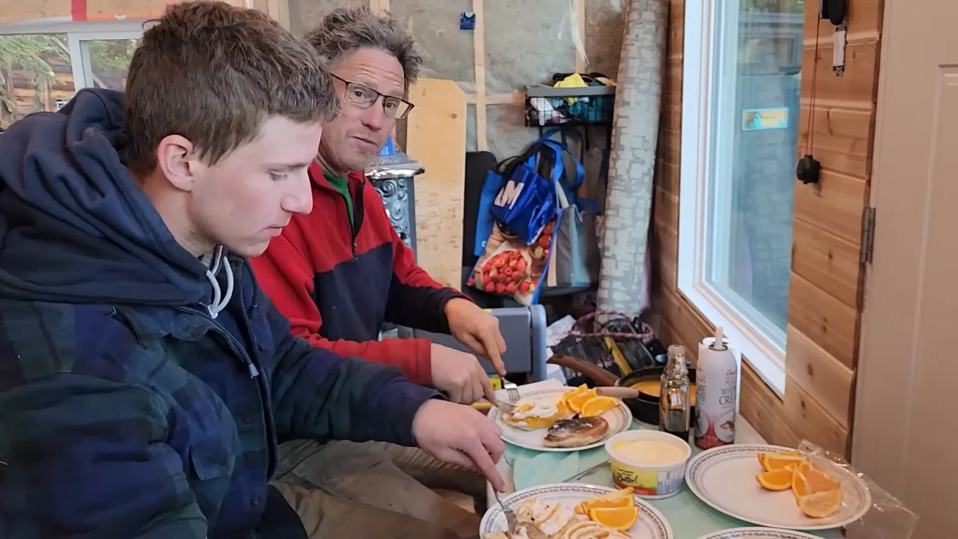 Preparing pancakes for the fallers