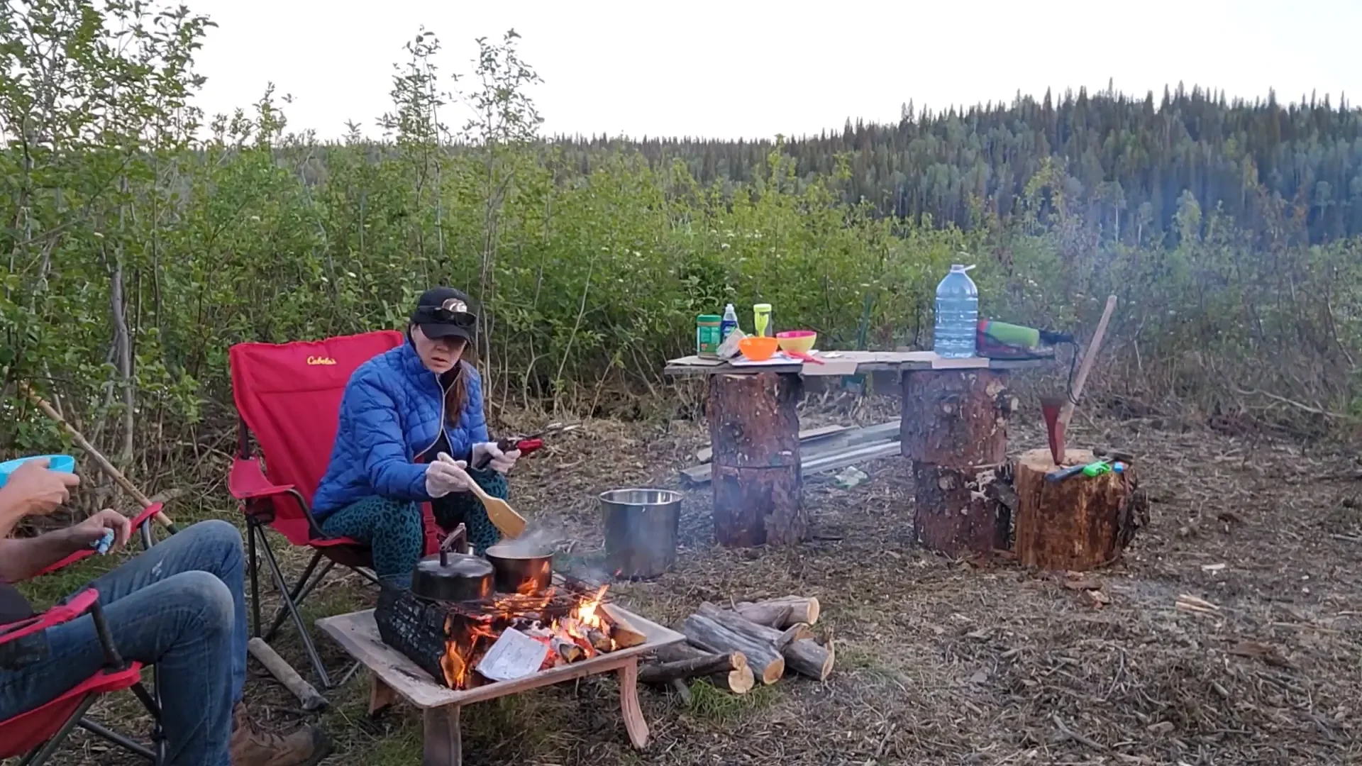 Clearing land road building - fireside planning session