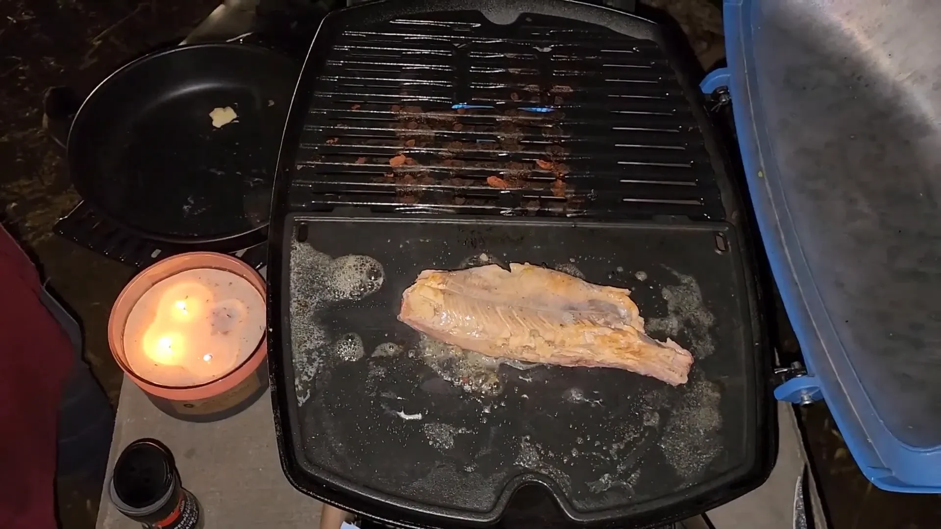 My wild home - preparing dinner by candle light