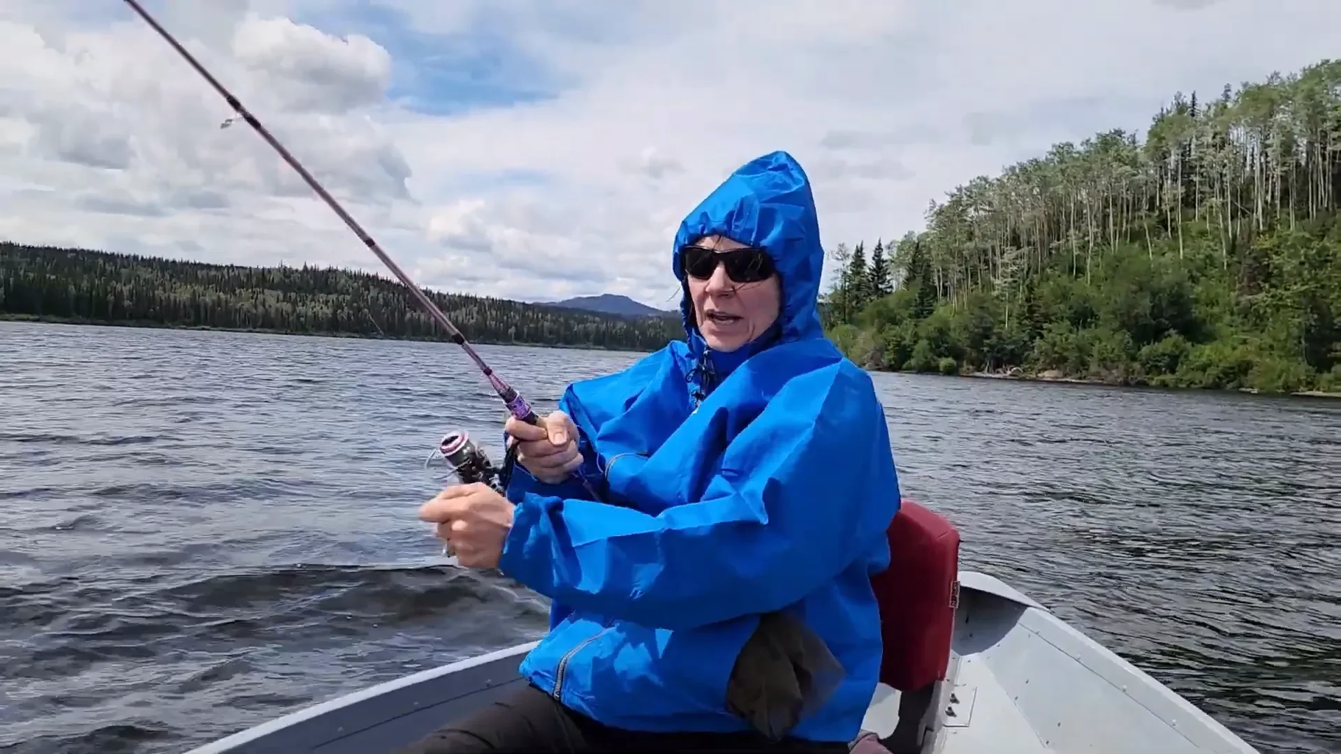 Catch and cook fishing trout - melodi hooks a big one!
