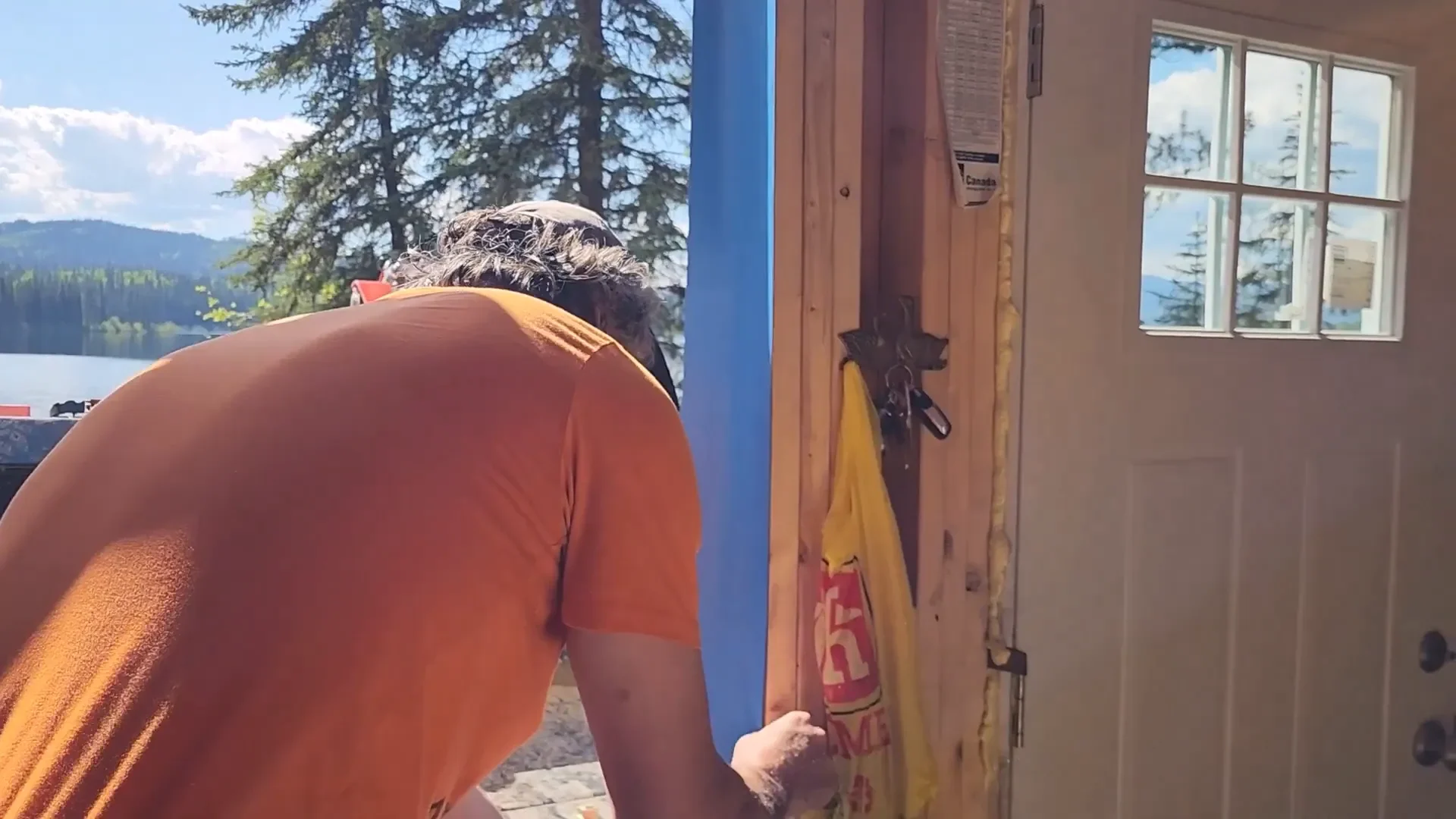 Tiny cabin windows installed - prepping the rough opening
