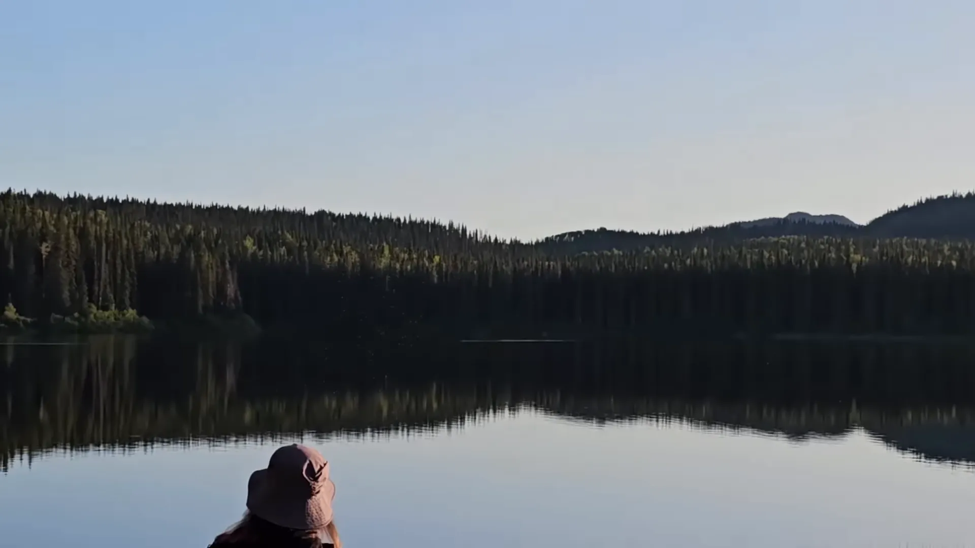 Remote island living - evening calm on the island with loons calling