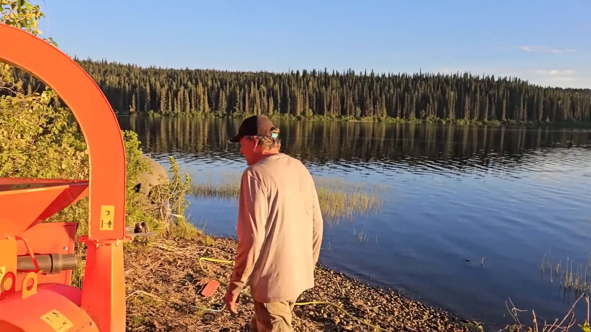 We carved a rustic wilderness trail — and unlocked a spectacular lake view! | my wild holm - s3 ep17 - nighttime view near the new trail