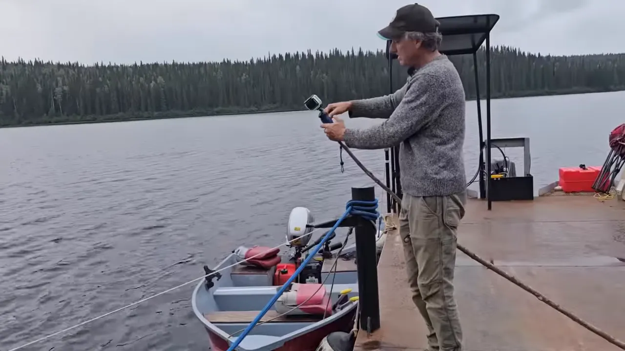 We are building a new life on a remote wilderness island – this is what's happening! – s3 ep27 - gopro rig and sticky blue tape over the barge