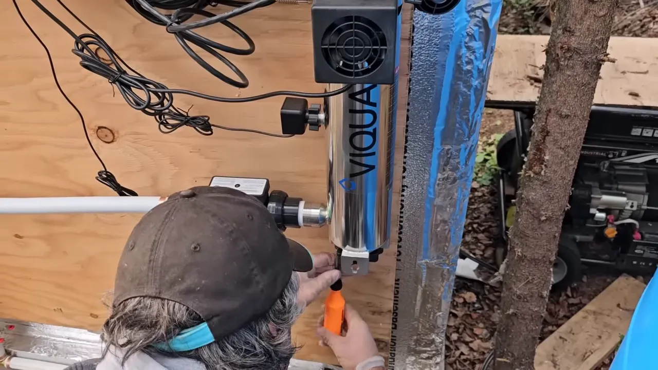 We are building a new life on a remote wilderness island – this is what's happening! – s3 ep27 - uv filter sleeve and o-ring ready for installation