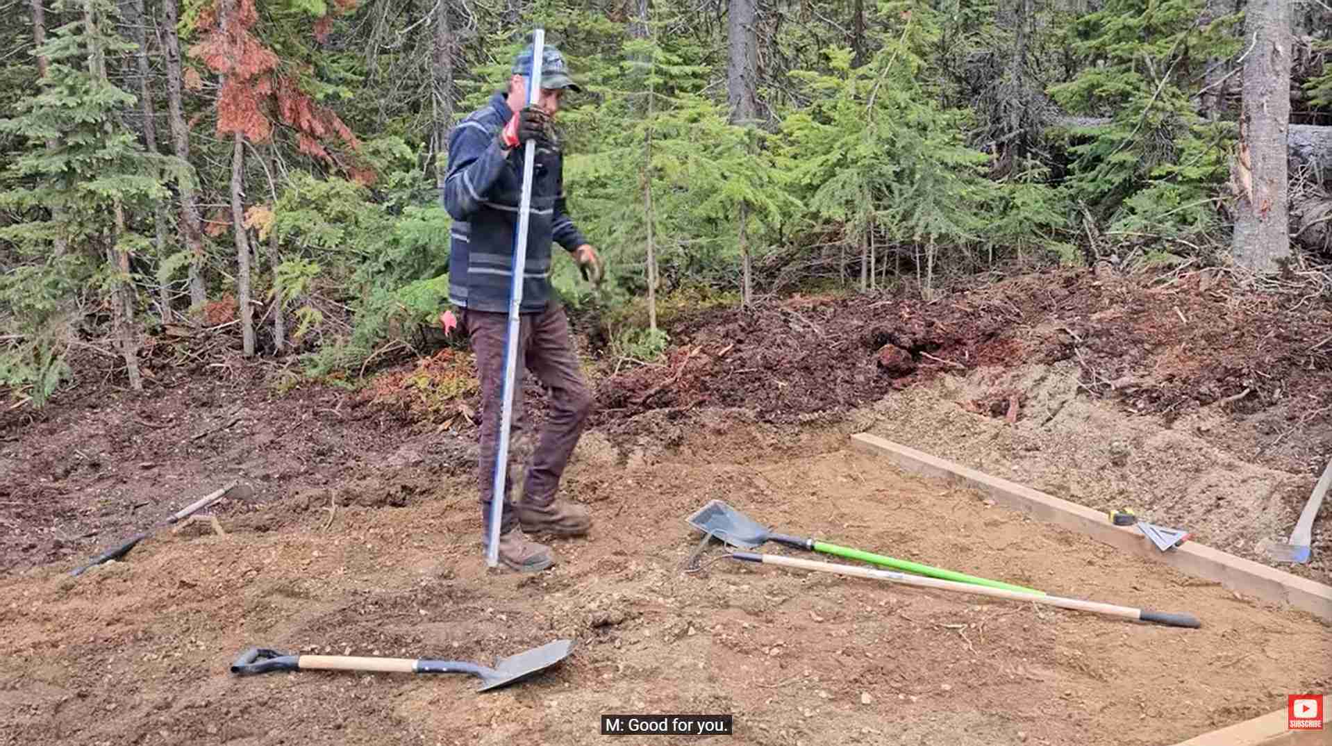 Greenhouse layout site prep - my wild holm - off grid wilderness living on a private island