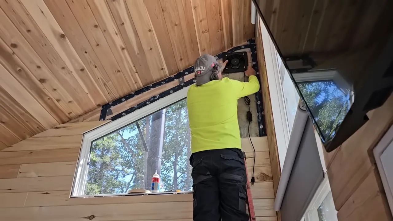 Would you move to a remote island? - this is our story! - installing the exhaust fan and finishing the wall