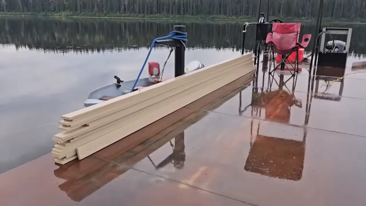 8 broken bones – helicopter rescue on our off-grid island – my wild holm s3 ep31 - melodi covering wood on the barge in the rain