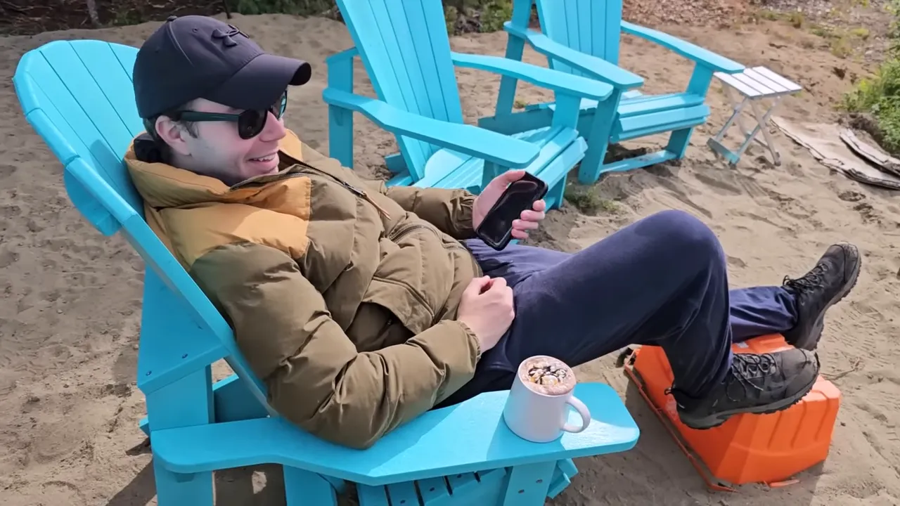 Would you move to a remote island? - this is our story! - family enjoying wild holm hot chocolate around the new picnic table