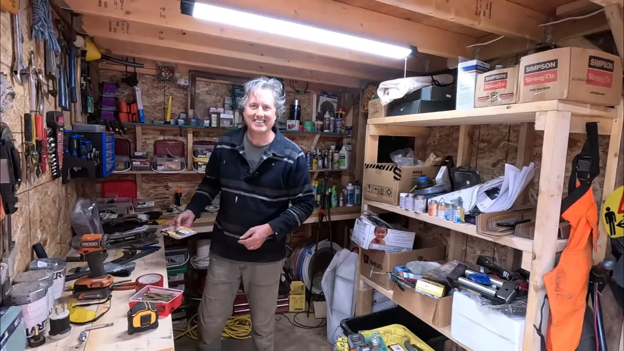 Our little tool shed 'holm depot' with organized containers and tool bag