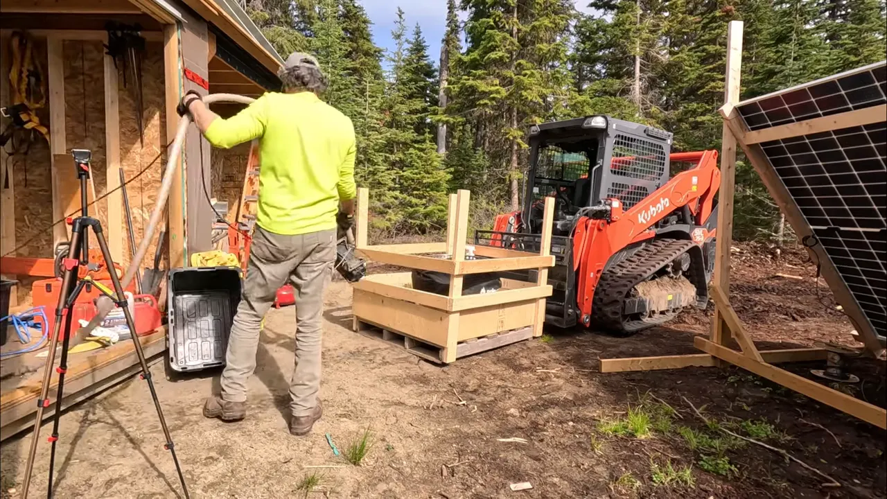 Off grid life & homestead living on a remote island – the life we built from scratch | s4 ep4 - new fire pit area with seating facing the lake